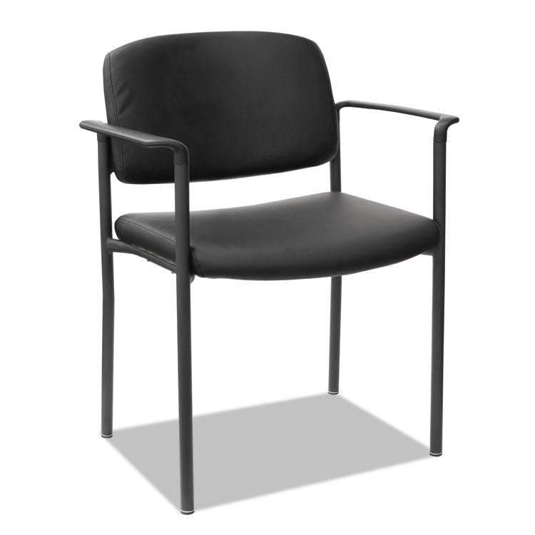 Alera - Alera Sorrento Series Ultra-Cushioned Stacking Guest Chair, 25.59" x 24.01" x 33.85", Black, 2/Carton