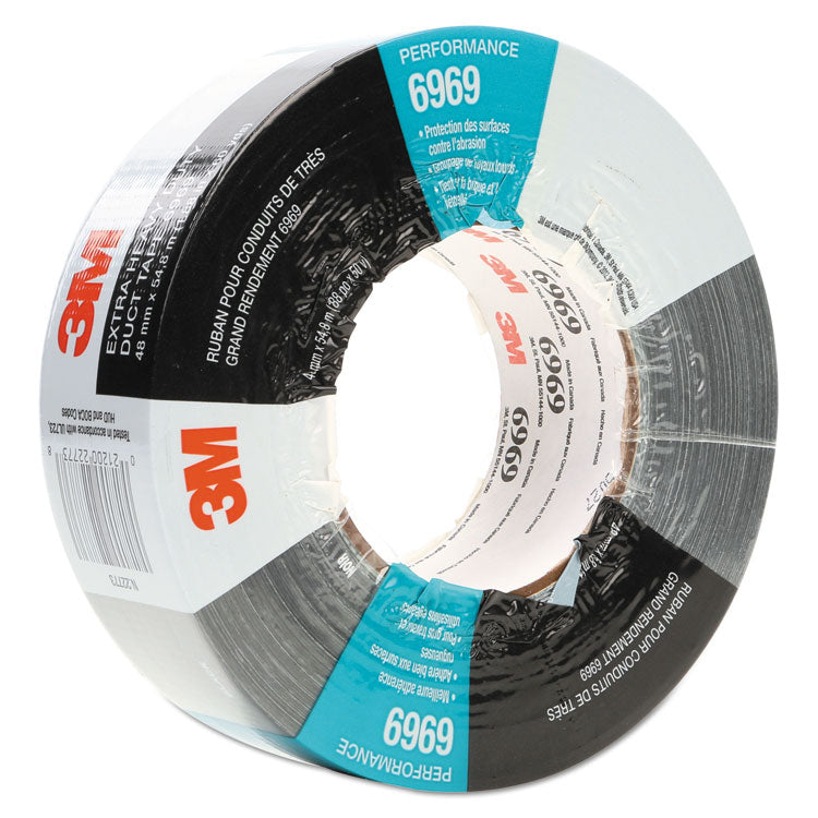 3M - 6969 Extra-Heavy-Duty Duct Tape, 3" Core, 48 mm x 54.8 m, Silver