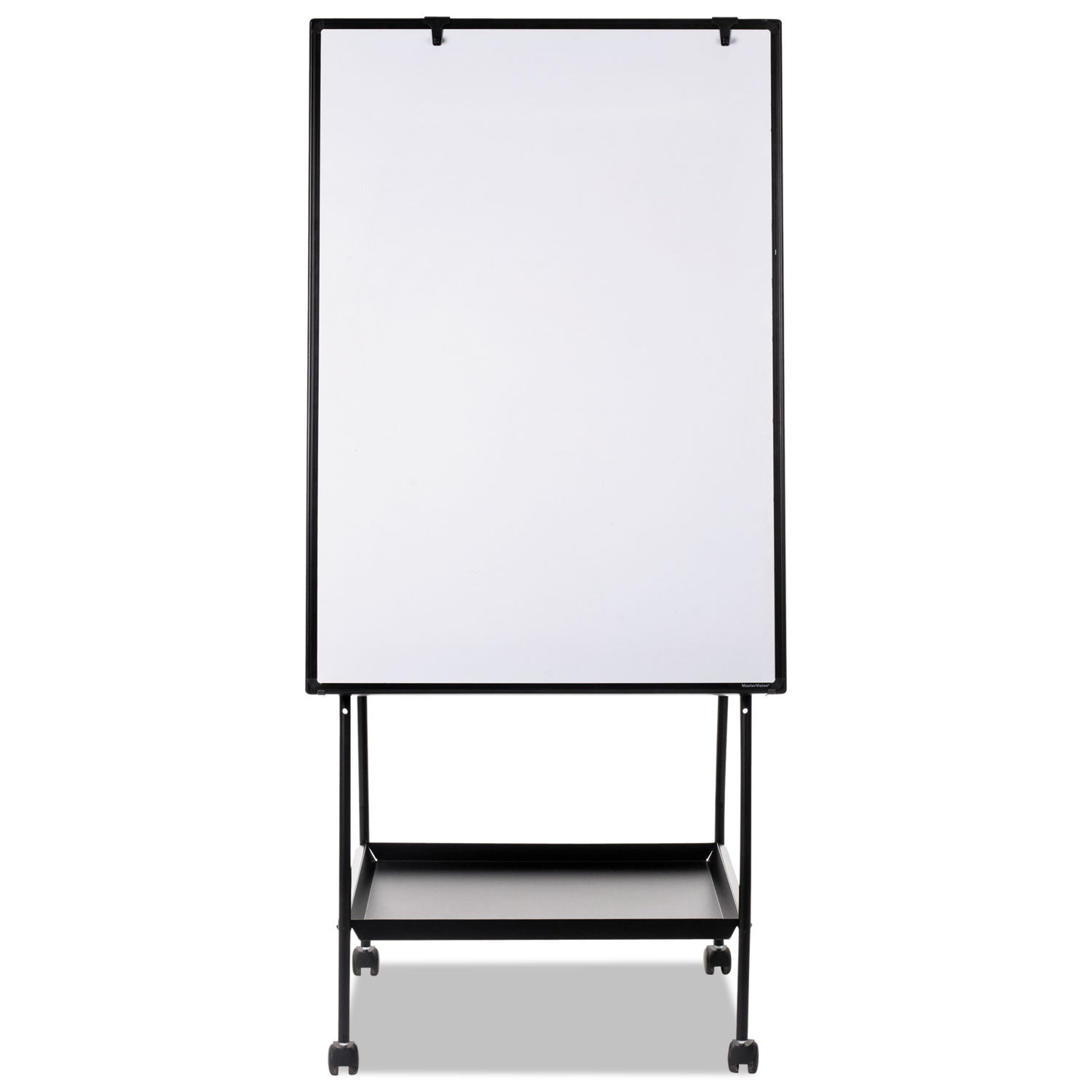 Creation Station Magnetic Dry Erase Board, 29.5" x 74.88", White Surface, Black Metal Frame