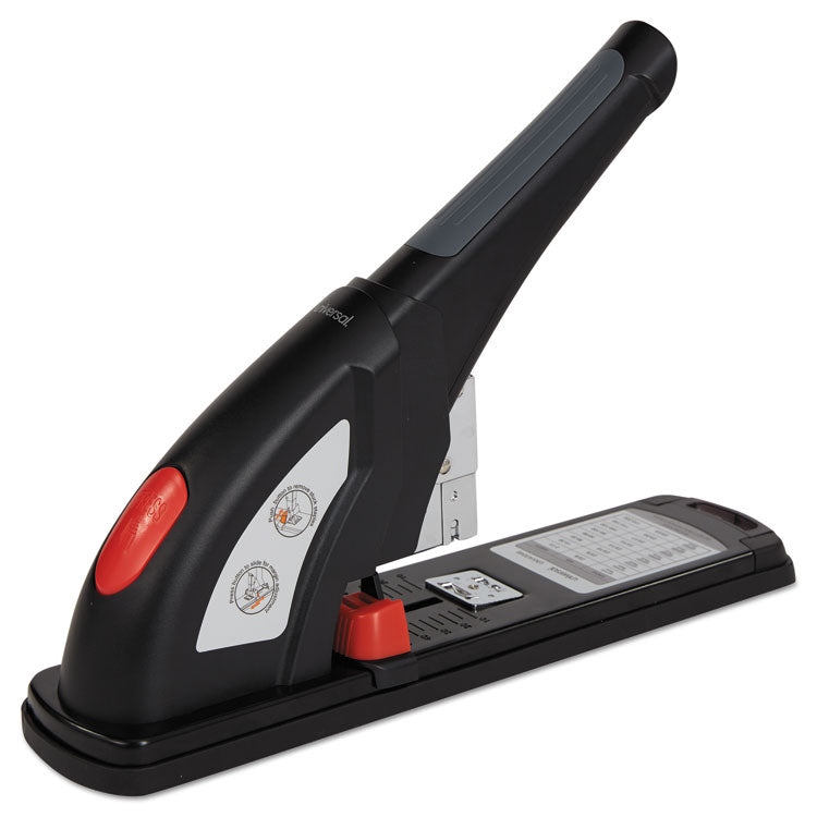 Universal - Heavy-Duty Stapler, 200-Sheet Capacity, Black/Graphite/Red