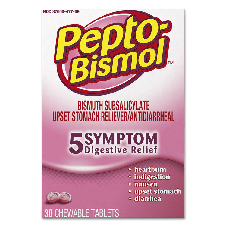 Pepto-Bismol - Chewable Tablets, Original Flavor, 30/Box