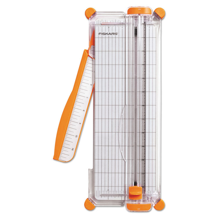 Fiskars - Personal Paper Trimmer, 7 Sheets, 12" Cut Length, Plastic Base, 5.5 x 14