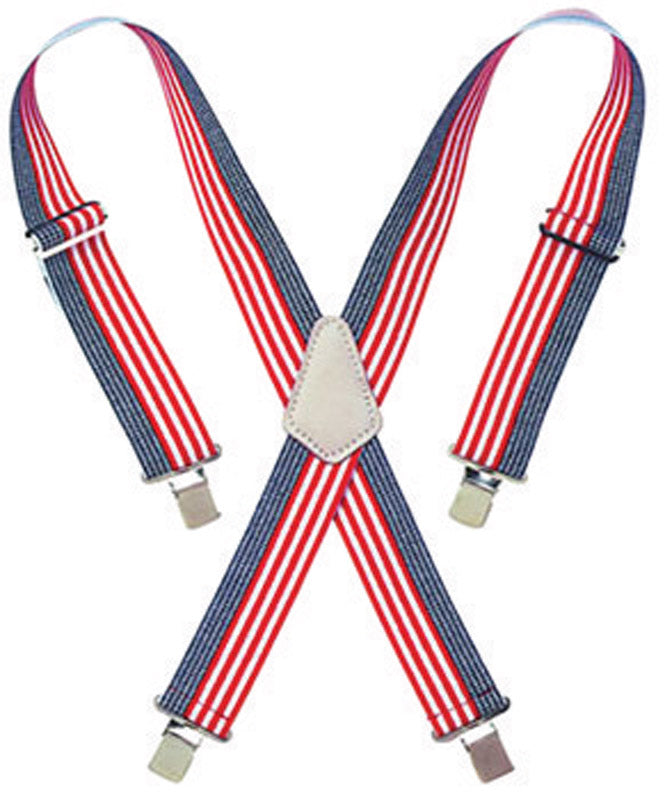 CLC - CLC 2 in. W Nylon Suspenders Blue/Red/White 1 pair - Case of 6