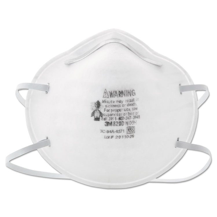 3M - N95 Particle Respirator 8200 Mask, 20/Box