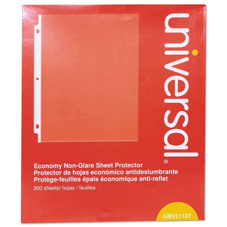 Universal - Top-Load Poly Sheet Protectors, Nonglare, Economy, Letter, 200/Box