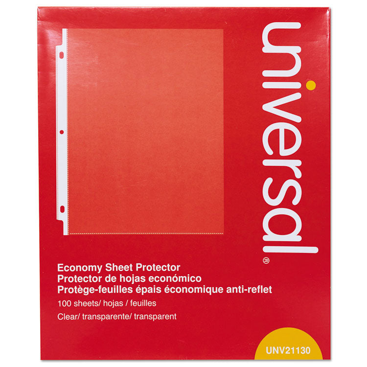 Universal - Top-Load Poly Sheet Protectors, Economy, Letter, 100/Box