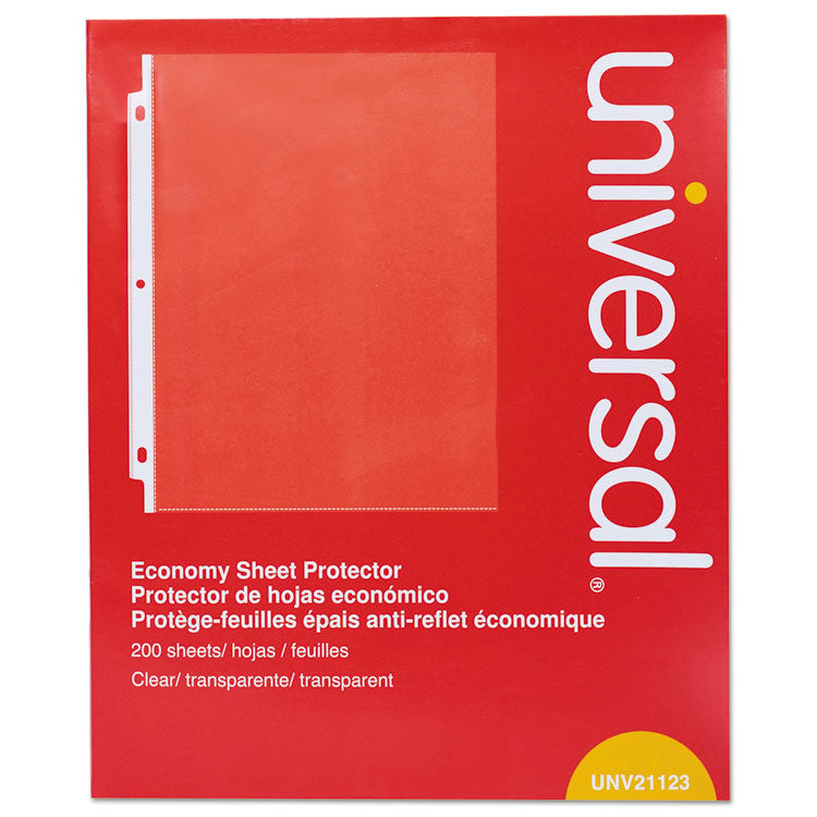 Universal - Standard Sheet Protector, Economy, 8.5 x 11, Clear, 200/Box