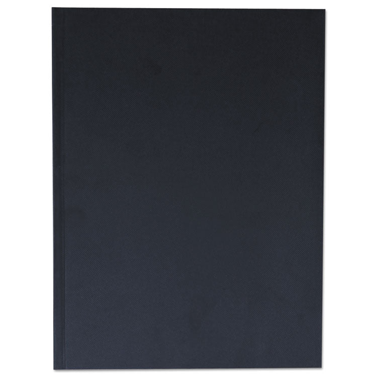 Universal - Casebound Hardcover Notebook, 1-Subject, Wide/Legal Rule, Black Cover, (150) 10.25 x 7.63 Sheets