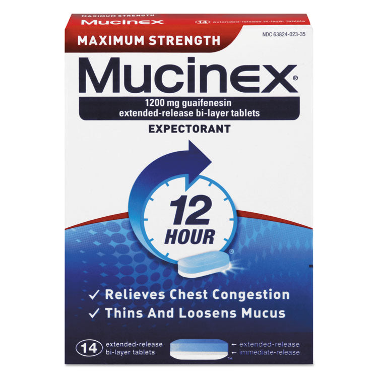Mucinex - Maximum Strength Expectorant, 14 Tablets/Box