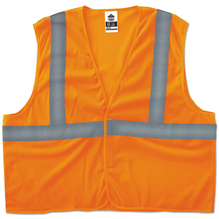 ergodyne - GloWear 8205HL Type R Class 2 Super Econo Mesh Vest, 2X-Large to 3X-Large, Orange