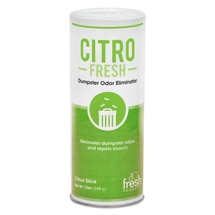 Fresh Products - Citro Fresh Dumpster Odor Eliminator, Citronella, 12 oz Canister, 12/Carton