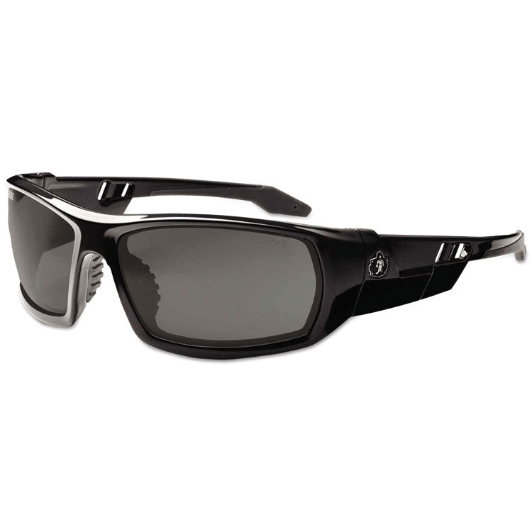 ergodyne - Skullerz Odin Safety Glasses, Black Frame/Smoke Lens, Nylon/Polycarb