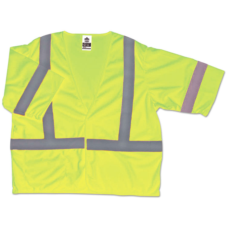 ergodyne - GloWear 8310HL Type R Class 3 Economy Mesh Vest, 2X-Large to 3X-Large, Lime