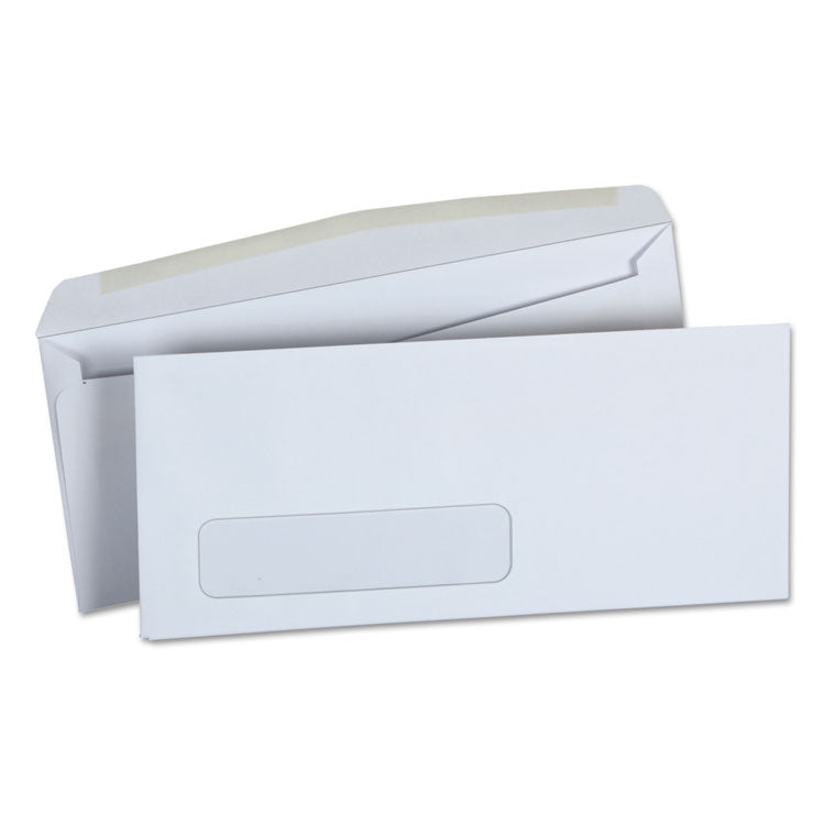 Universal - Open-Side Business Envelope, 1 Window, #10, Square Flap, Gummed Closure, 4.13 x 9.5, White, 500/Box