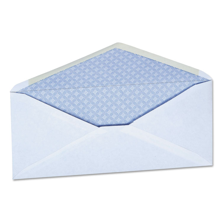 Universal - Open-Side Security Tint Business Envelope, #10, Monarch Flap, Gummed Closure, 4.13 x 9.5, White, 500/Box