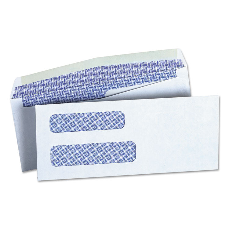 Universal - Double Window Business Envelope, #8 5/8, Commercial Flap, Gummed Closure, 3.63 x 8.63, White, 500/Box