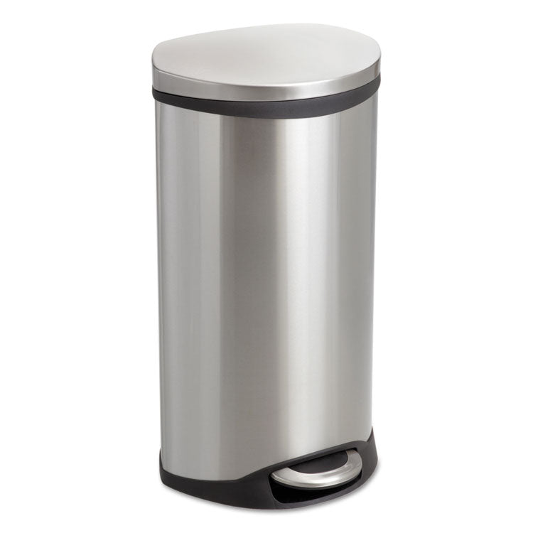 Safco - Step-On Medical Receptacle, 7.5 gal, Steel, Stainless Steel