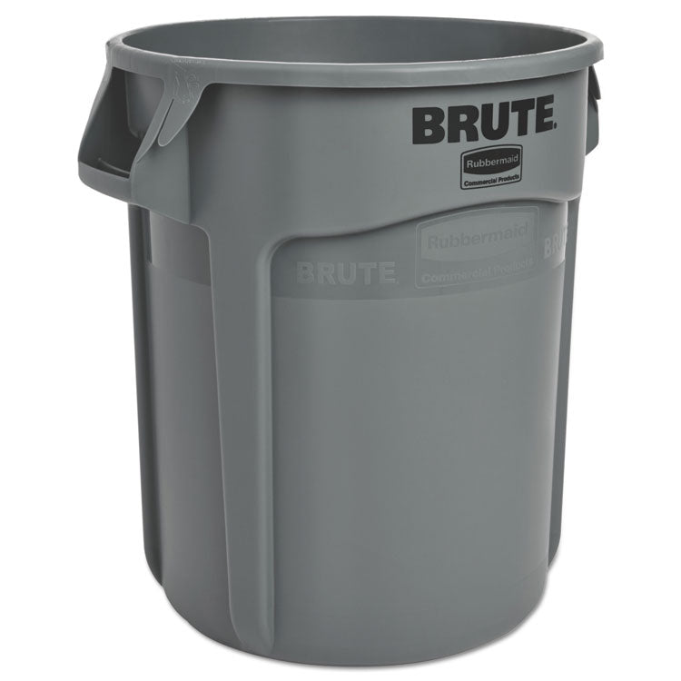 Rubbermaid Commercial - Vented Round Brute Container, 20 gal, Plastic, Gray