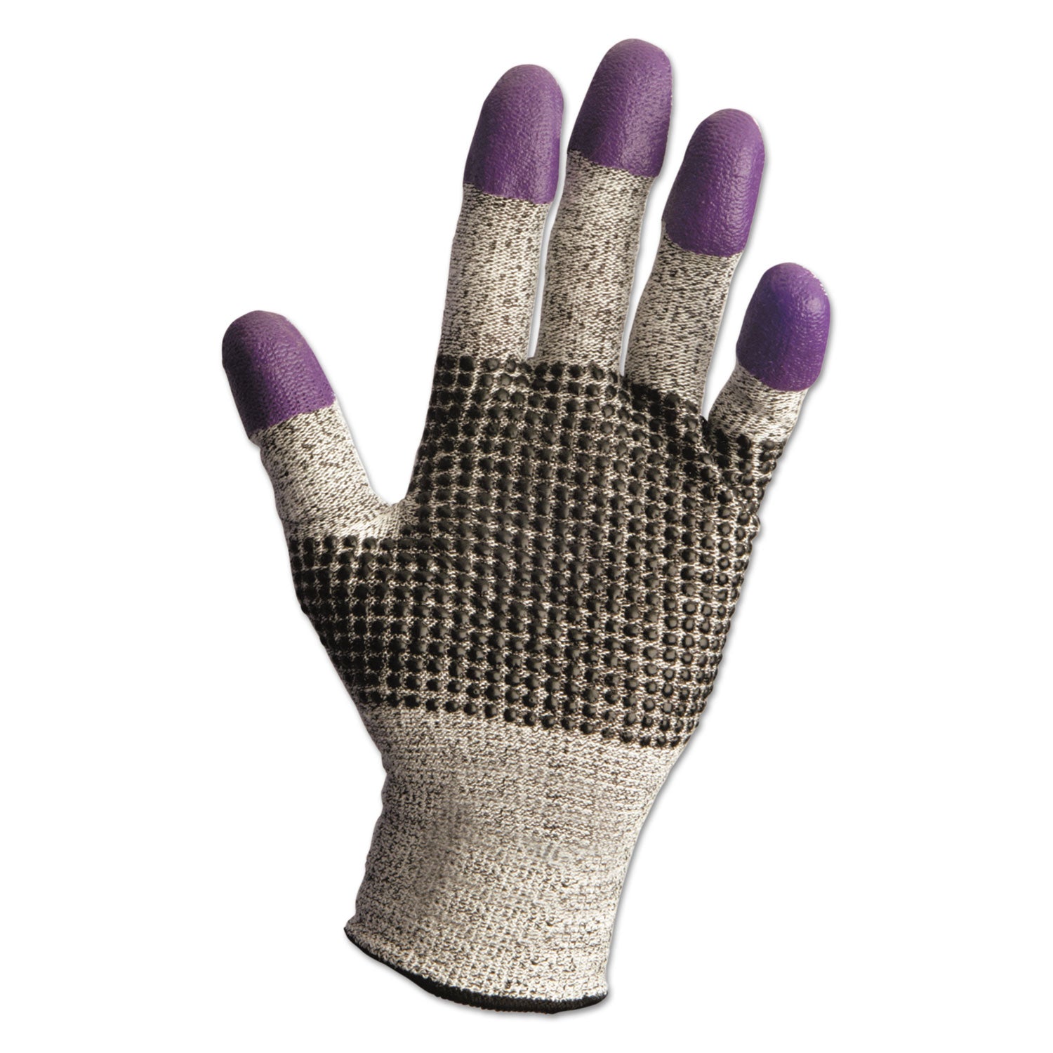 G60 PURPLE NITRILE Cut-Resistant Gloves, EN388: 4340, 9.84" Long, X-Large (Size 10), Black/White, 12 Pairs/Carton