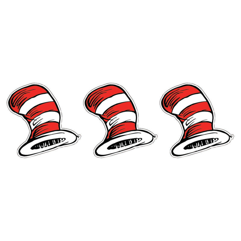 EUREKA - The Cat in the Hat™ Hats Paper Cut Outs, 36 Per Pack, 3 Packs