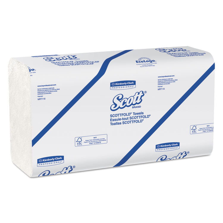 Scott - Pro Scottfold Towels, 9.4 x 12.4, White, 175 Towels/Pack, 25 Packs/Carton