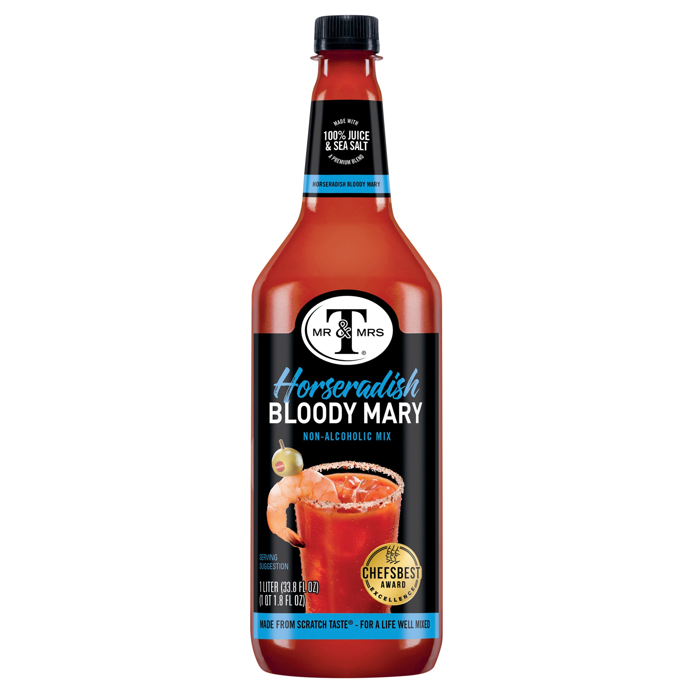 Mr & Mrs T Horseradish Bloody Mary Mix, 1 L bottle - Case of 6