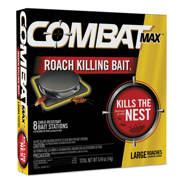 Combat - Roach Bait Insecticide, 0.49 oz Bait, 8/Pack, 12 Packs/Carton