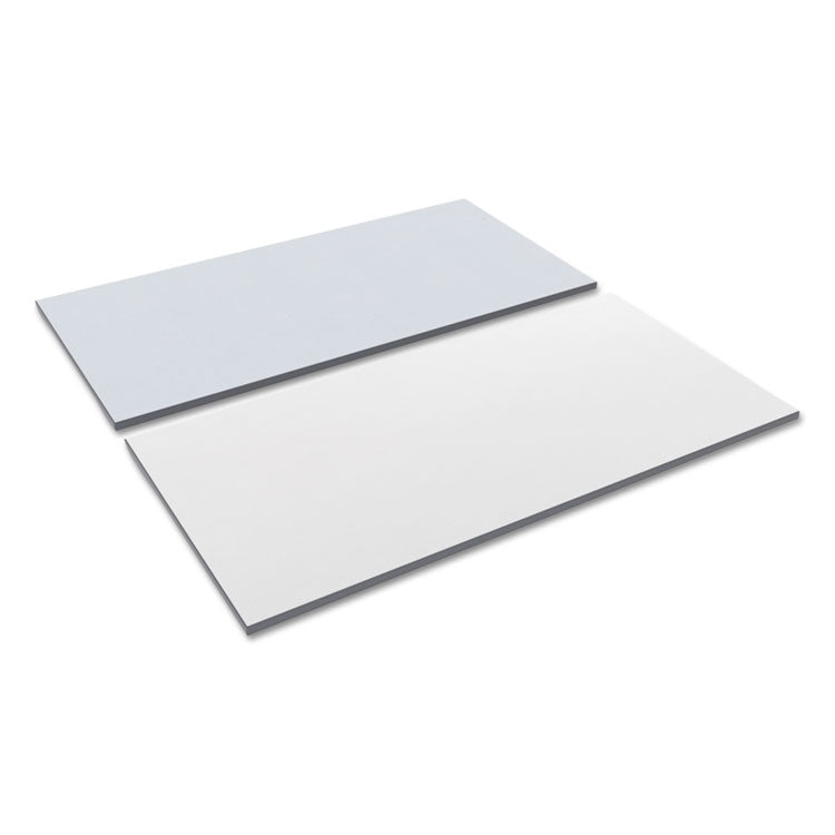 Alera - Reversible Laminate Table Top, Rectangular, 59.38w x 29.5d, White/Gray