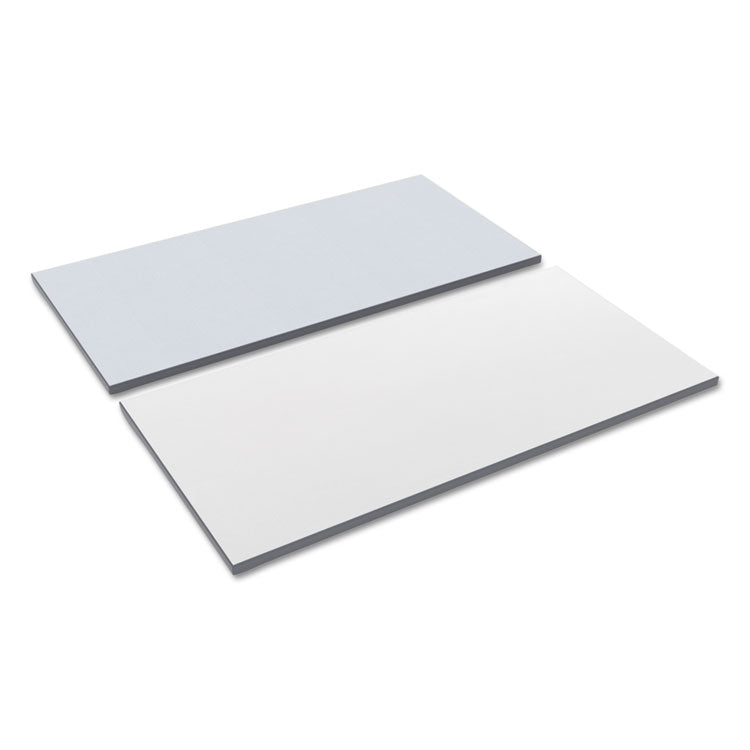 Alera - Reversible Laminate Table Top, Rectangular, 47.63w x 23.63d, White/Gray