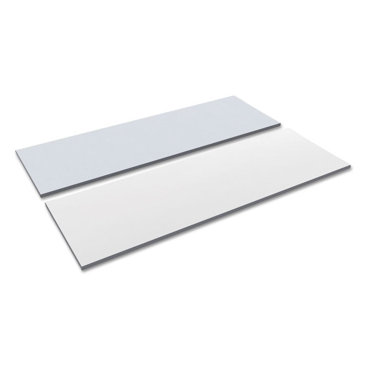 Alera - Reversible Laminate Table Top, Rectangular, 71.5w x 23.63d, White/Gray