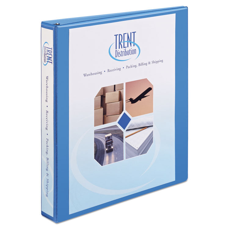 Avery - Heavy-Duty Non Stick View Binder with DuraHinge and Slant Rings, 3 Rings, 1" Capacity, 11 x 8.5, Light Blue, (5301)