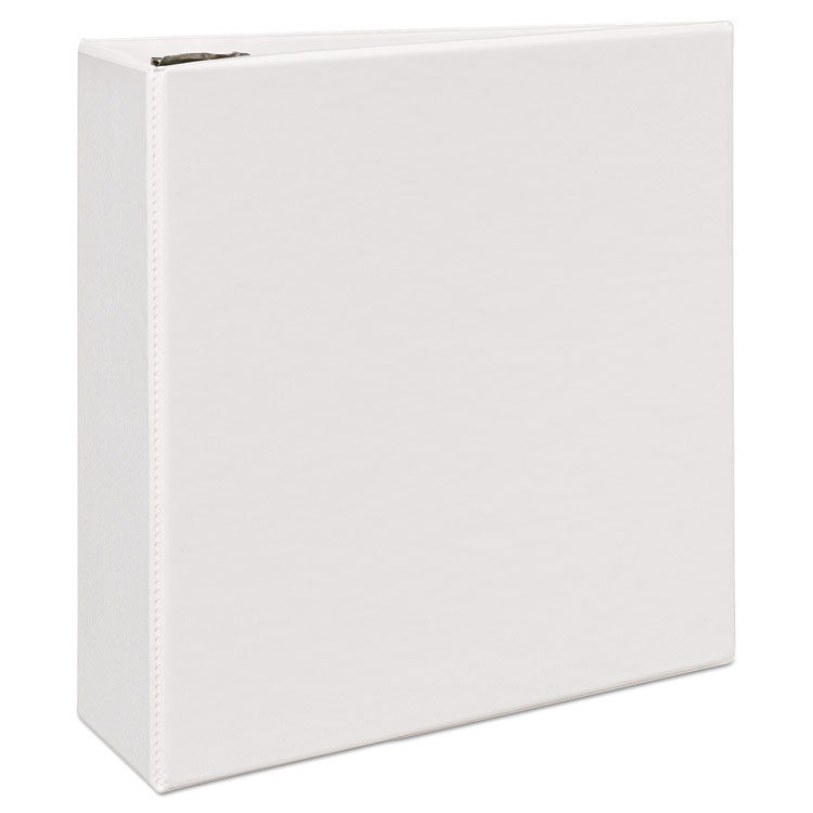 Avery - Durable View Binder with DuraHinge and EZD Rings, 3 Rings, 4" Capacity, 11 x 8.5, White, (9801)