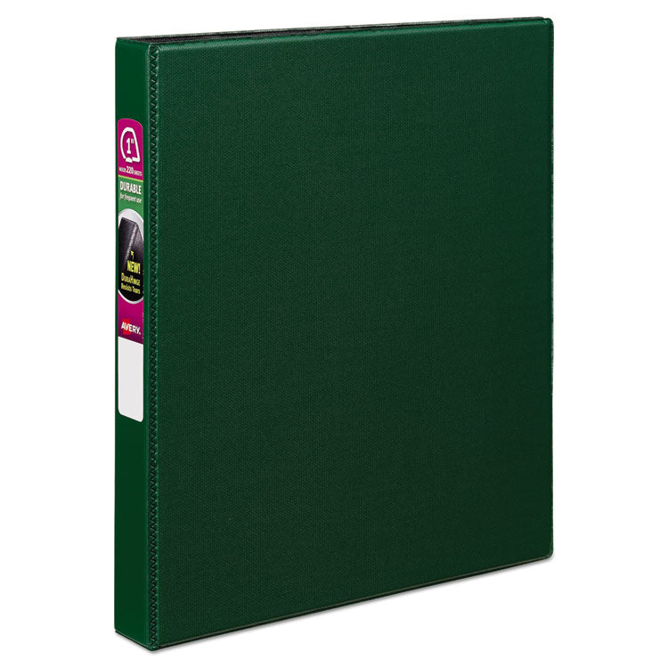 Avery - Durable Non-View Binder with DuraHinge and Slant Rings, 3 Rings, 1" Capacity, 11 x 8.5, Green