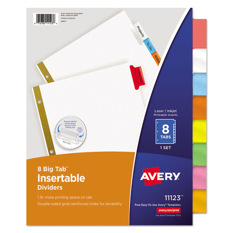 Avery - Insertable Big Tab Dividers, 8-Tab, Letter (6900427)