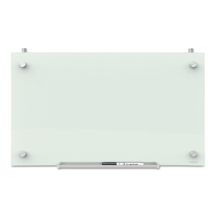 Quartet - Infinity Magnetic Glass Dry Erase Cubicle Board, 30 x 18, White Surface