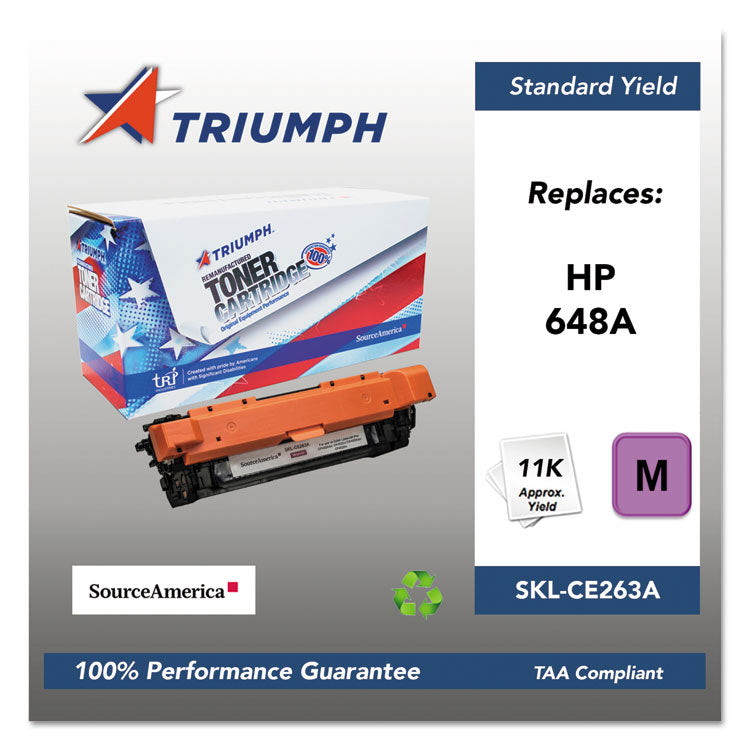 Triumph - 751000NSH1117 Remanufactured CE263A (648A) Toner, 11,000 Page-Yield, Magenta