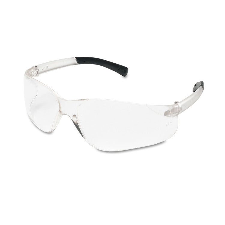 MCR Safety - BearKat Safety Glasses, Wraparound, Black Frame/Clear Lens