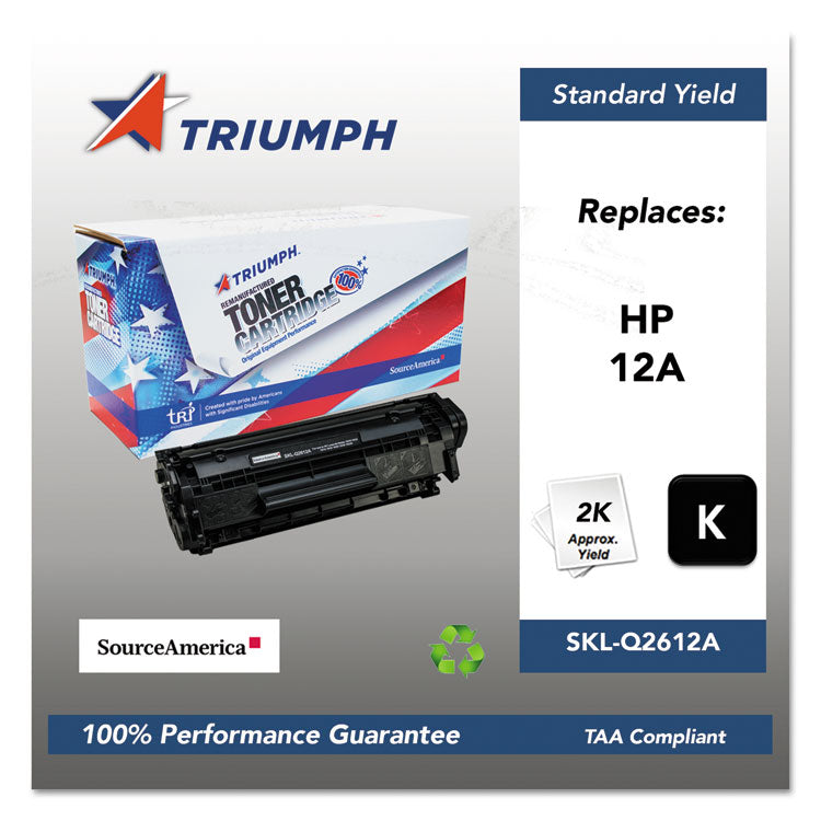 Triumph - 751000NSH0171 Remanufactured Q2612A (12A) Toner, 2,000 Page-Yield, Black