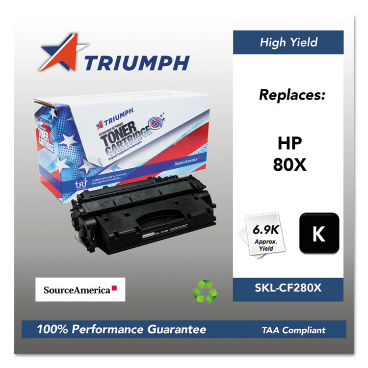 Triumph - 751000NSH1319 Remanufactured CF280X (80X) High-Yield Toner, 6,900 Page-Yield, Black