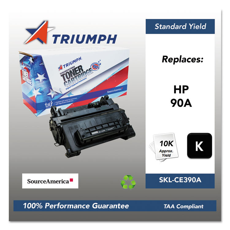 Triumph - 751000NSH1221 Remanufactured CE390A (90A) Toner, 10,000 Page-Yield, Black