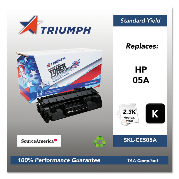 Triumph - 751000NSH0966 Remanufactured CE505A (05A) Toner, 2,300 Page-Yield, Black
