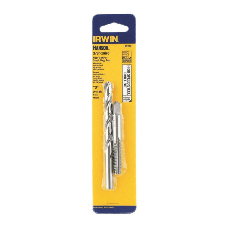 IRWIN - Irwin Hanson High Carbon Steel HCS Tap and HSS Drill Bit Set 3/8 in. 2 pc