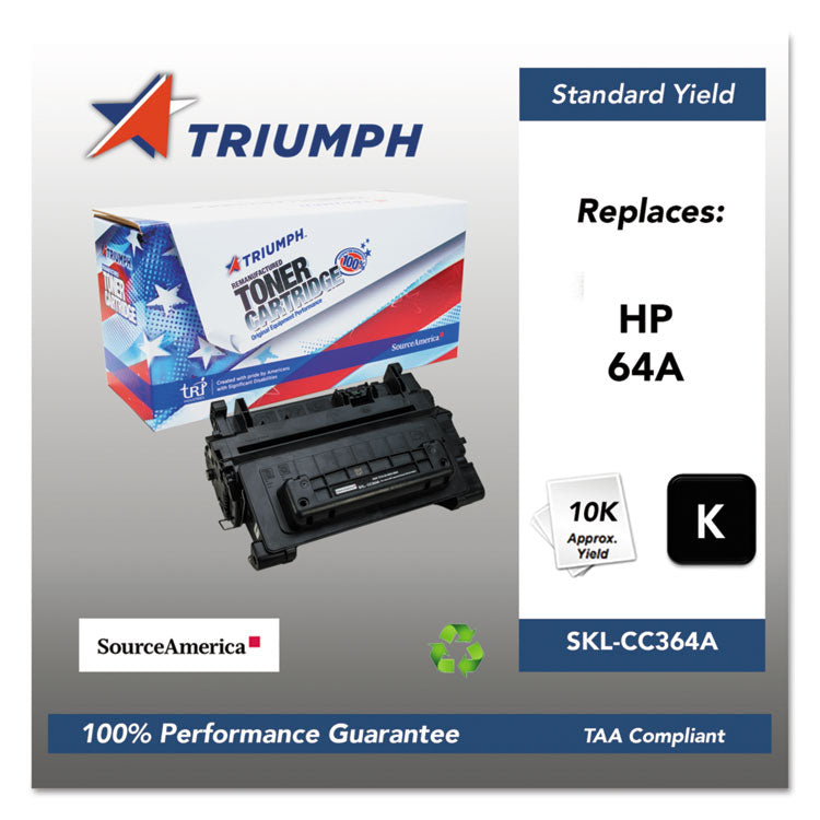 Triumph - 751000NSH0964 Remanufactured CC364A (64A) Toner, 10,000 Page-Yield, Black