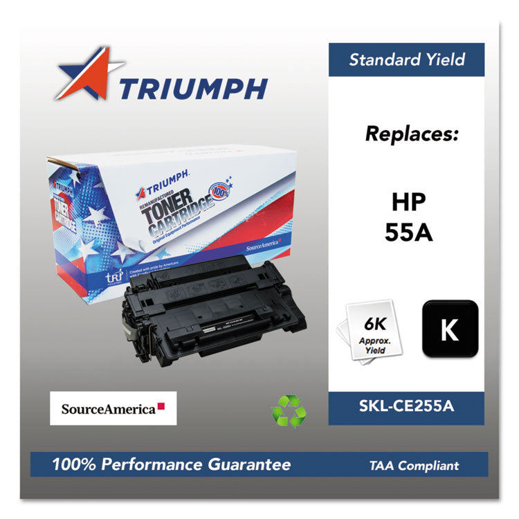 Triumph - 751000NSH1097 Remanufactured CE255A (55A) Toner, 6,000 Page-Yield, Black