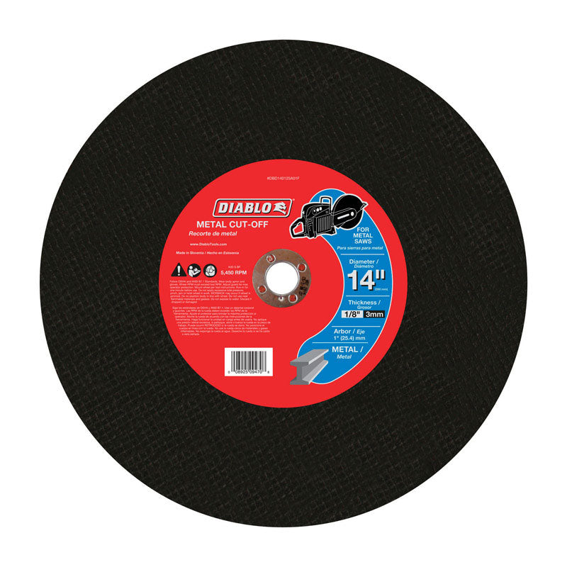 DIABLO - Diablo 14 in. D X 1 in. Aluminum Oxide High Speed Metal Cut-Off Disc 1 pk