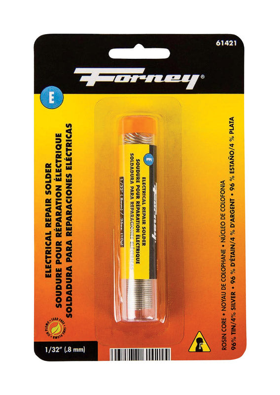 FORNEY - Forney 0.35 oz Lead-Free Rosin Core Solder Wire 1/32 in. D Tin/Silver 1 pc