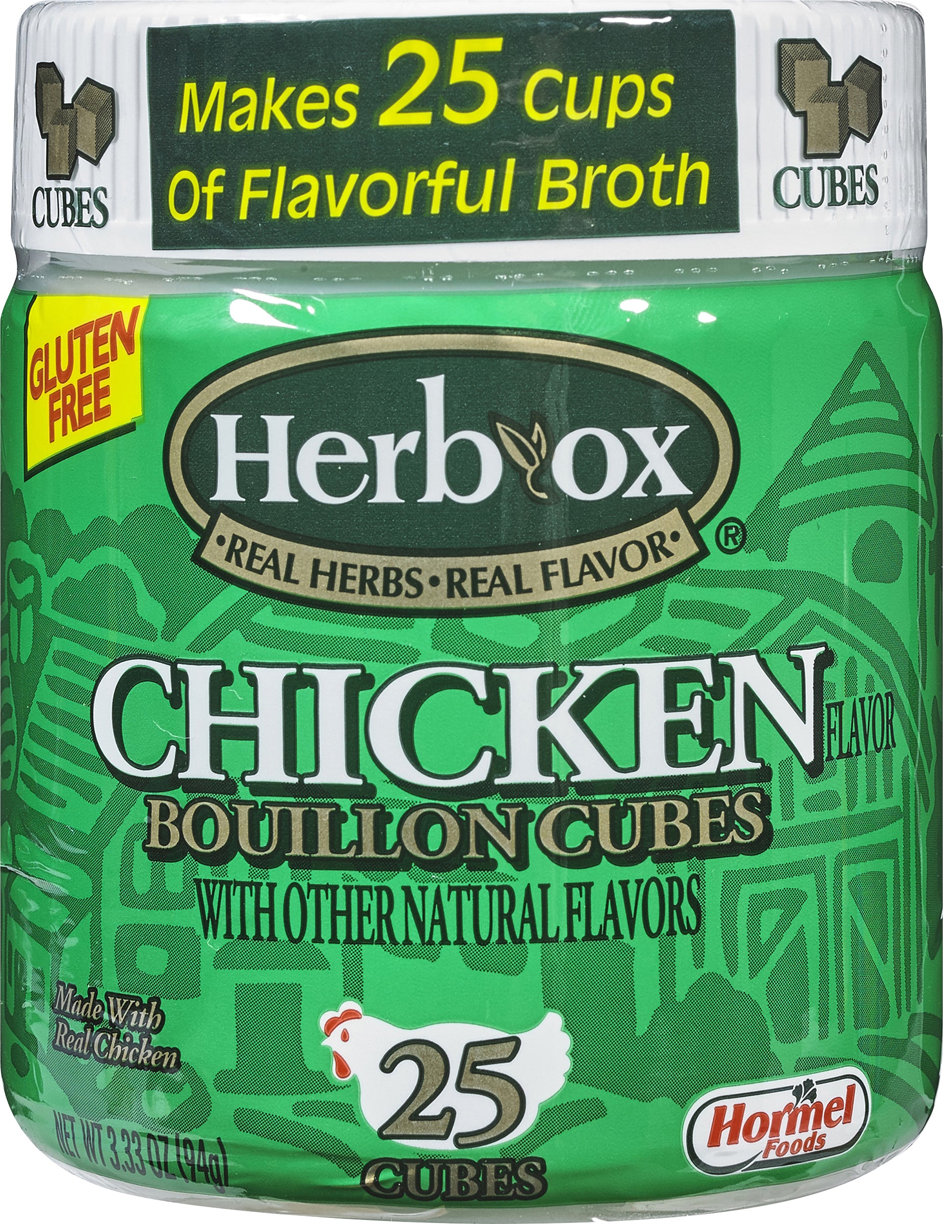 Herb Ox Chicken Flavor Bouillon Cubes 25 ea - Case of 12