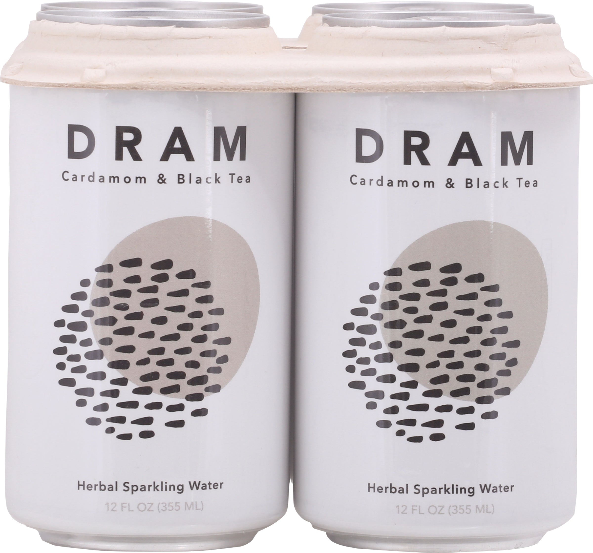 Dram Cardamom & Black Tea Herbal Sparkling Water 4-12 fl oz Cans - Case of 24