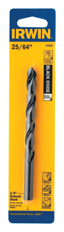 IRWIN - Irwin 25/64 in. X 5-1/8 in. L High Speed Steel Jobber Length Drill Bit Reduced Round Shank 1 pc