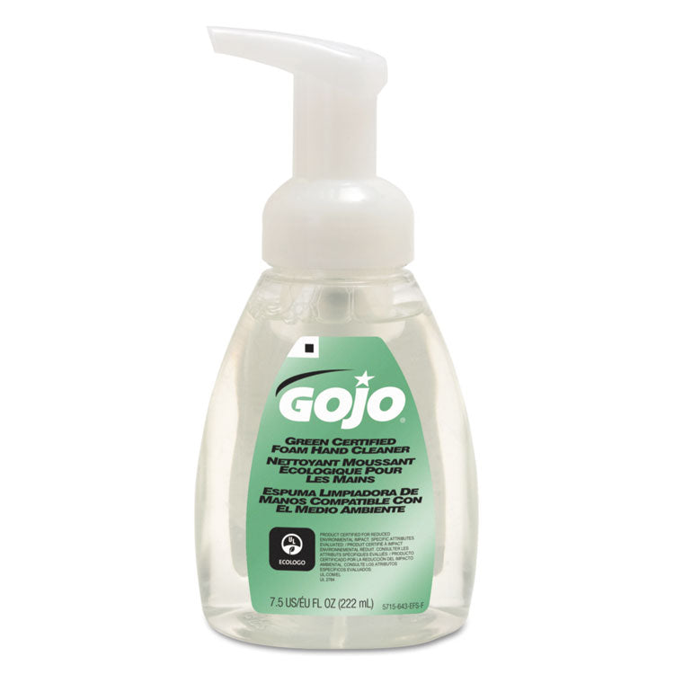 GOJO - Green Certified Foam Soap, Fragrance-Free, 7.5 oz Pump Bottle